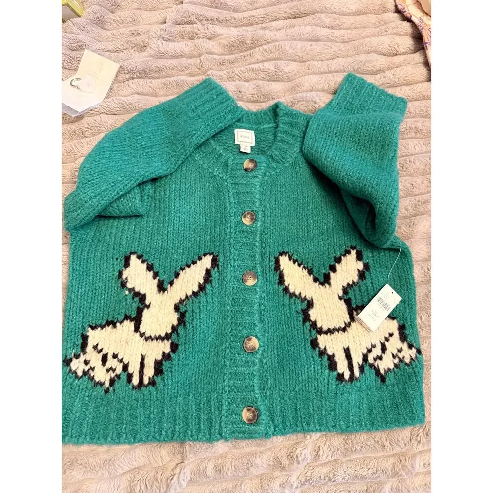 New Maeve Bunny Slope Cardigan from Anthropologie sz XXSP